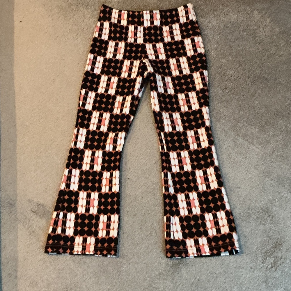 Stylish knit Patterned, pull on crop Flare Pants by Maeve. Like new. XS.